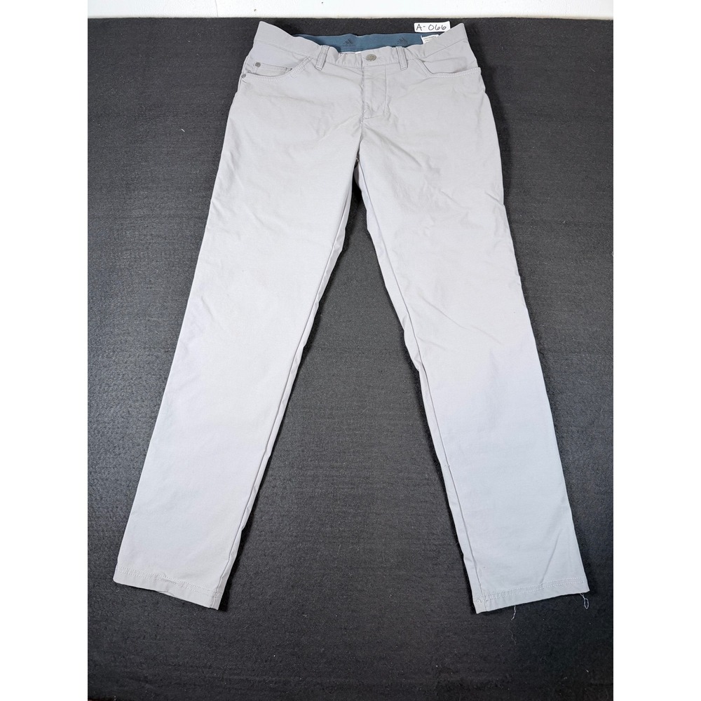 Adidas Golf Go-To 5 Pocket Pant Grey Tapered Fit Mens 32x32 Primegreen Trousers
